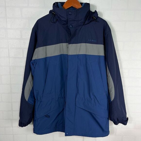 Vintage LL Bean Mens Coat Size Medium 3 in 1 Fleece Jacket sweater and Coat - Picture 1 of 12